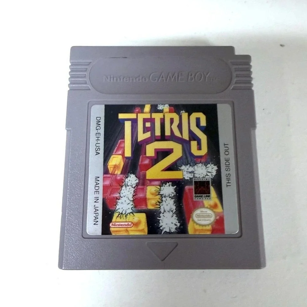 Tetris 2 Nintendo Game Boy DMG-EH-USA Gray Cartridge Retro Puzzle Video Game